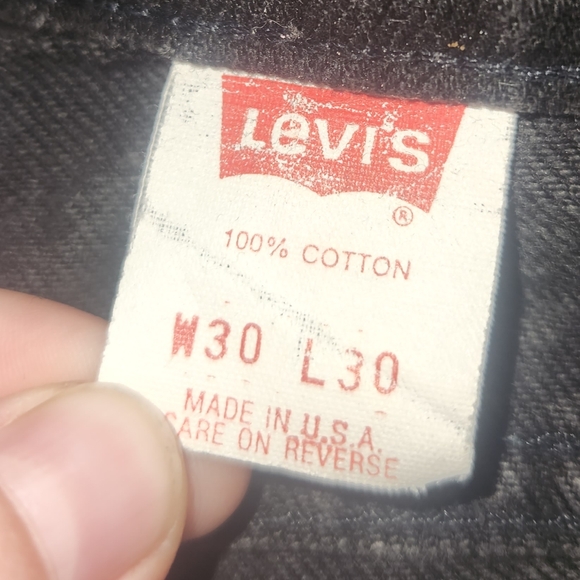 Levi's mens black vintage jeans 90s size 30x30 - Picture 4 of 5